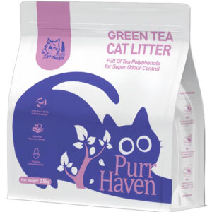 Purr Haven Green Tea Cat Litter | 3 Packs | 2.5 kg Per Pack