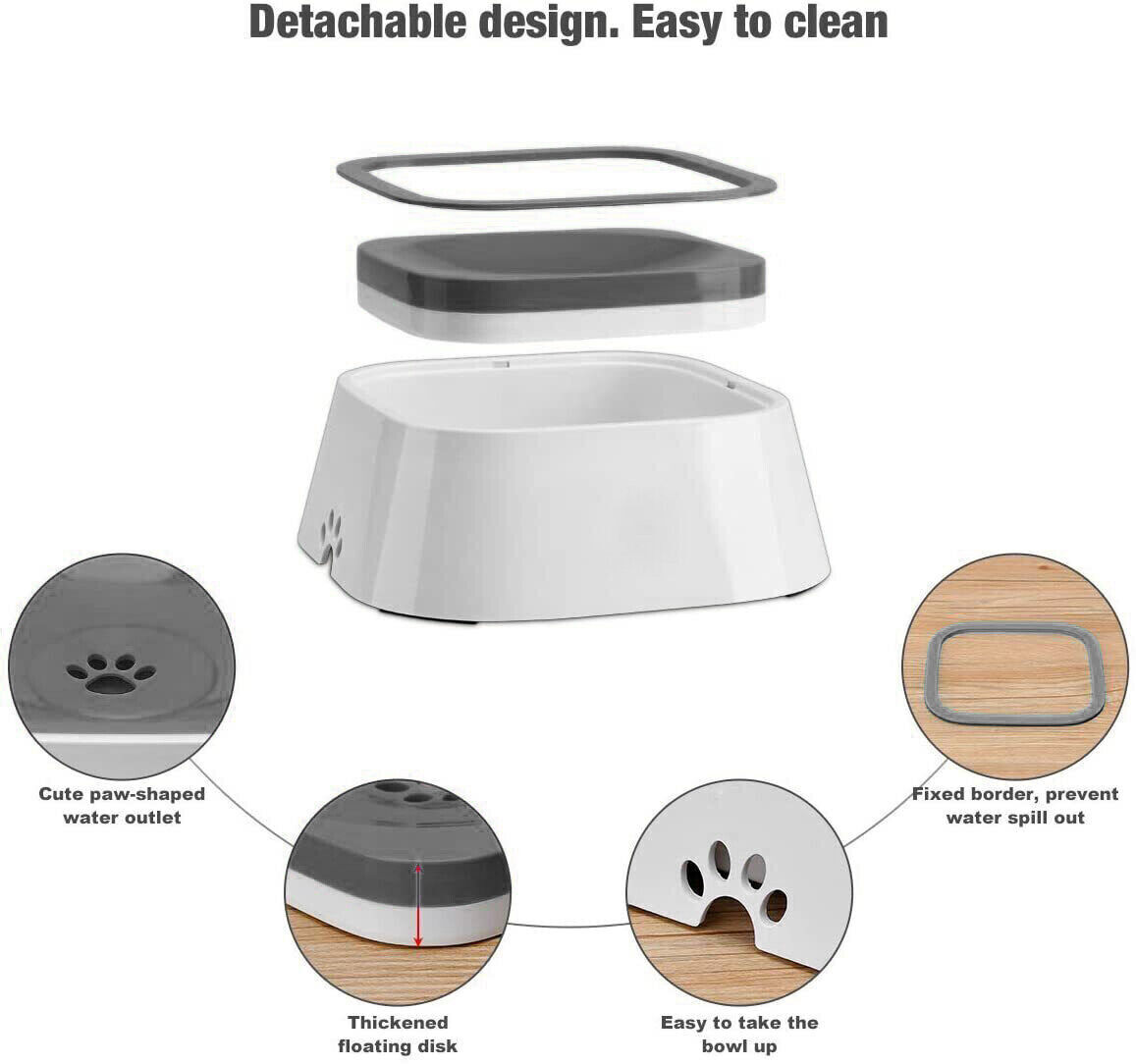 YES4PETS 1 x Medium Pet No Spill Feeder Bowl Dog Cat Puppy slow food Interactive Dish Dispenser - Image 6