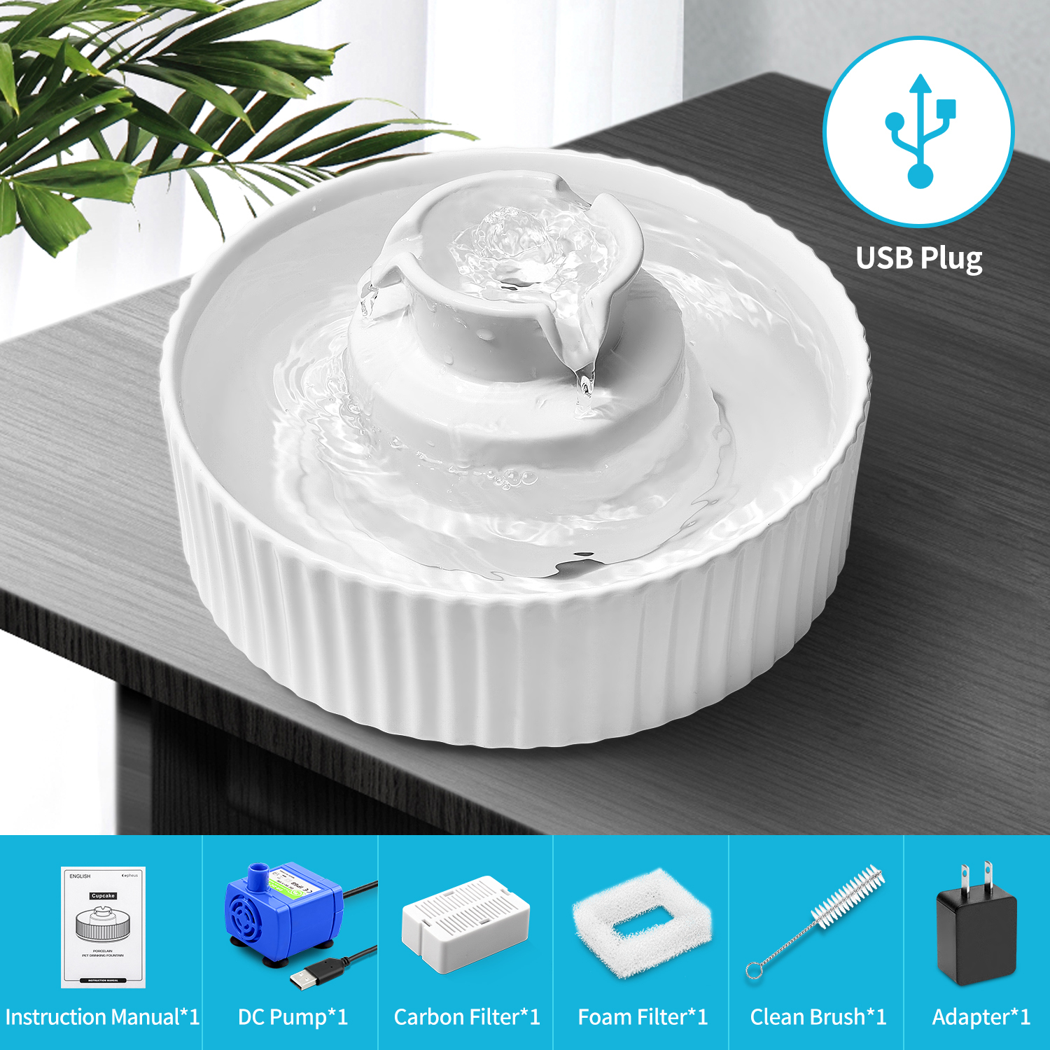 YES4PETS 32 x Activated Carbon Replacement Filters for Pet Dog Cat Water Fountain Automatic Dispenser - Image 4