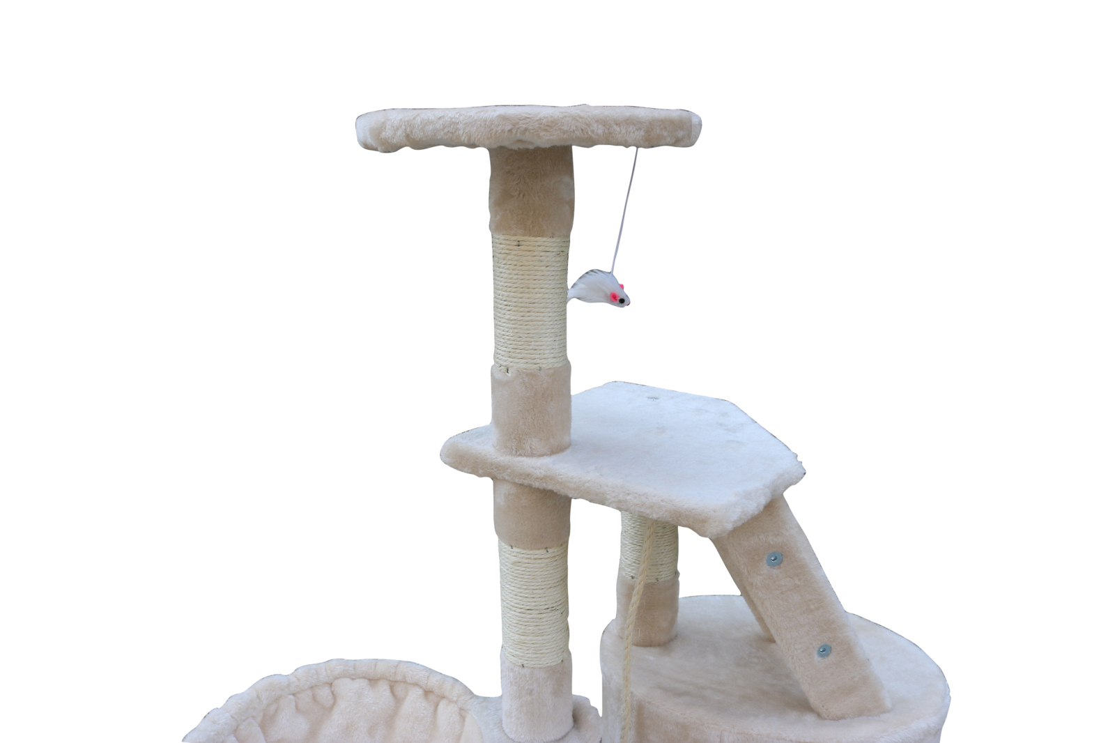YES4PETS 120 cm Multi level Cat Kitten Scratching Post Tree-Beige - Image 5