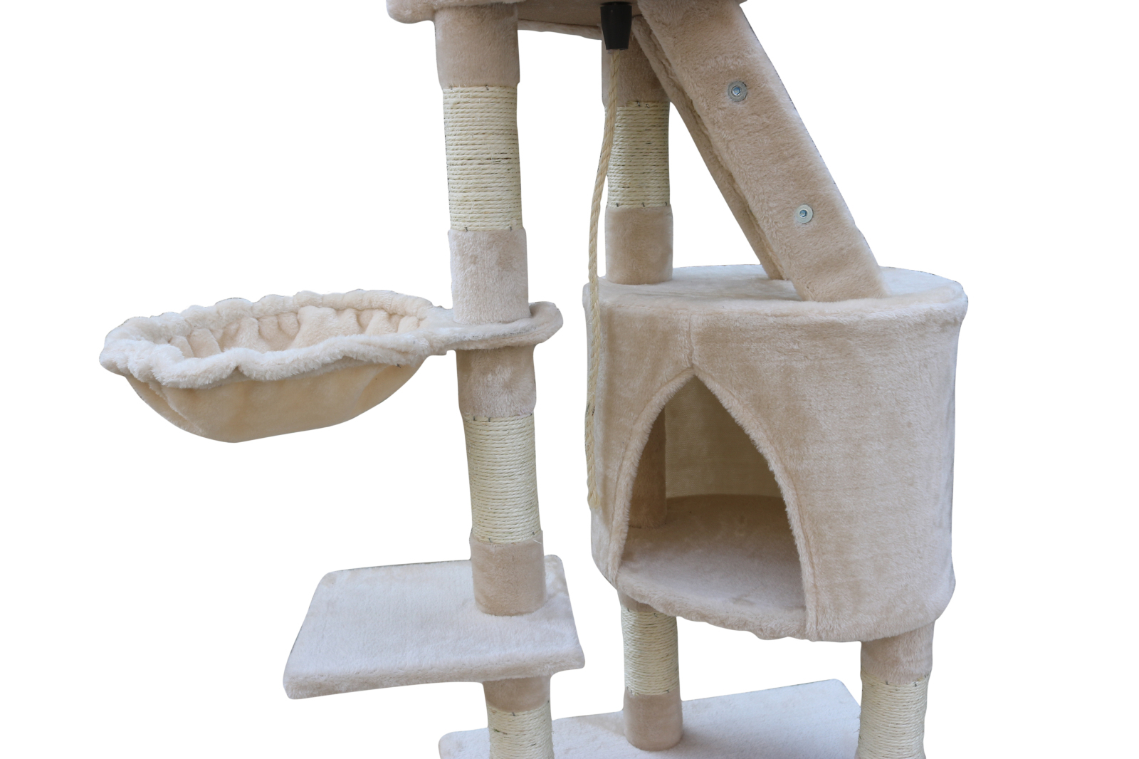 YES4PETS 120 cm Multi level Cat Kitten Scratching Post Tree-Beige - Image 6