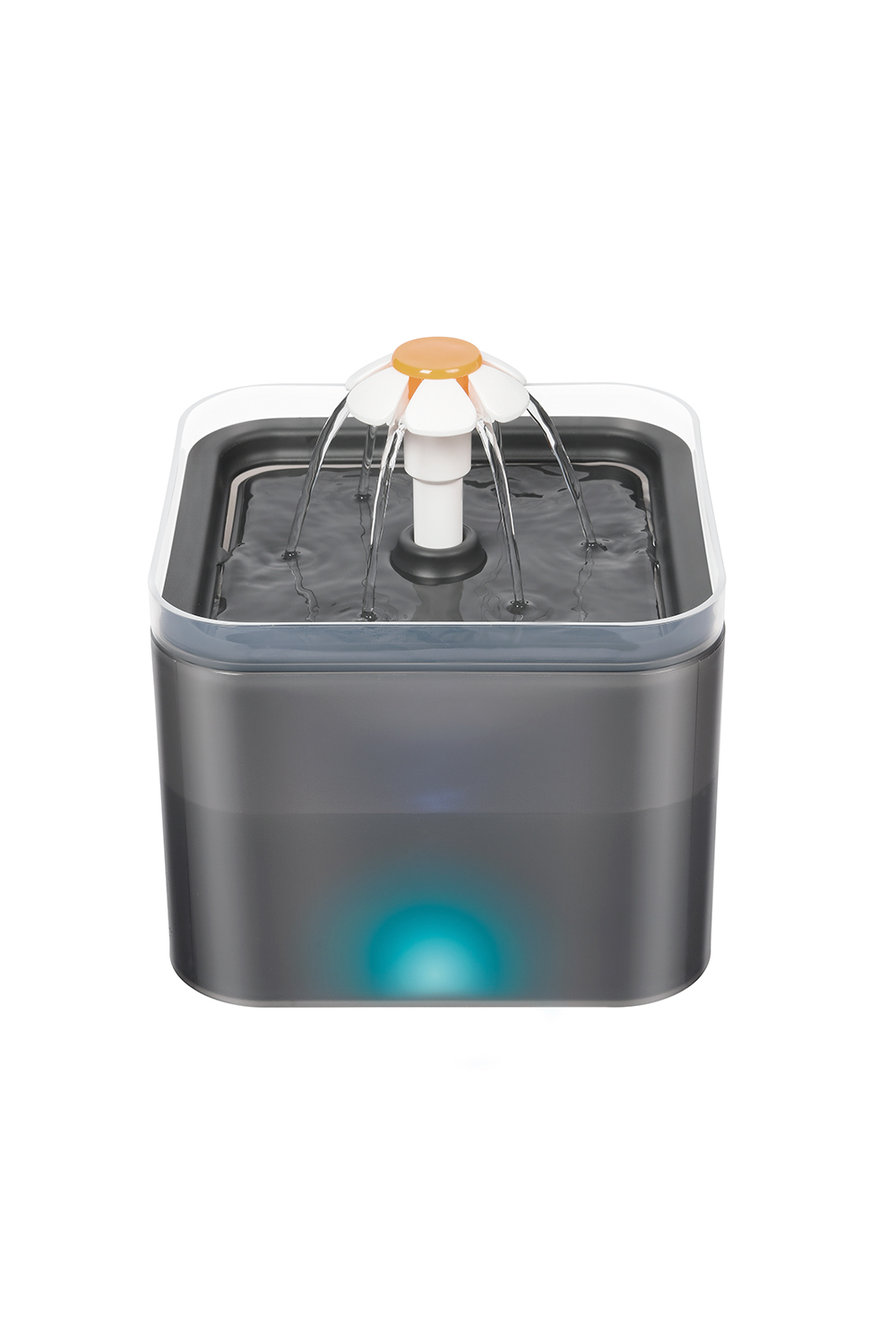 YES4PETS Automatic Electric Pet Water Fountain Dog Cat Water Feeder Bowl Dispenser W LED Black - Image 2