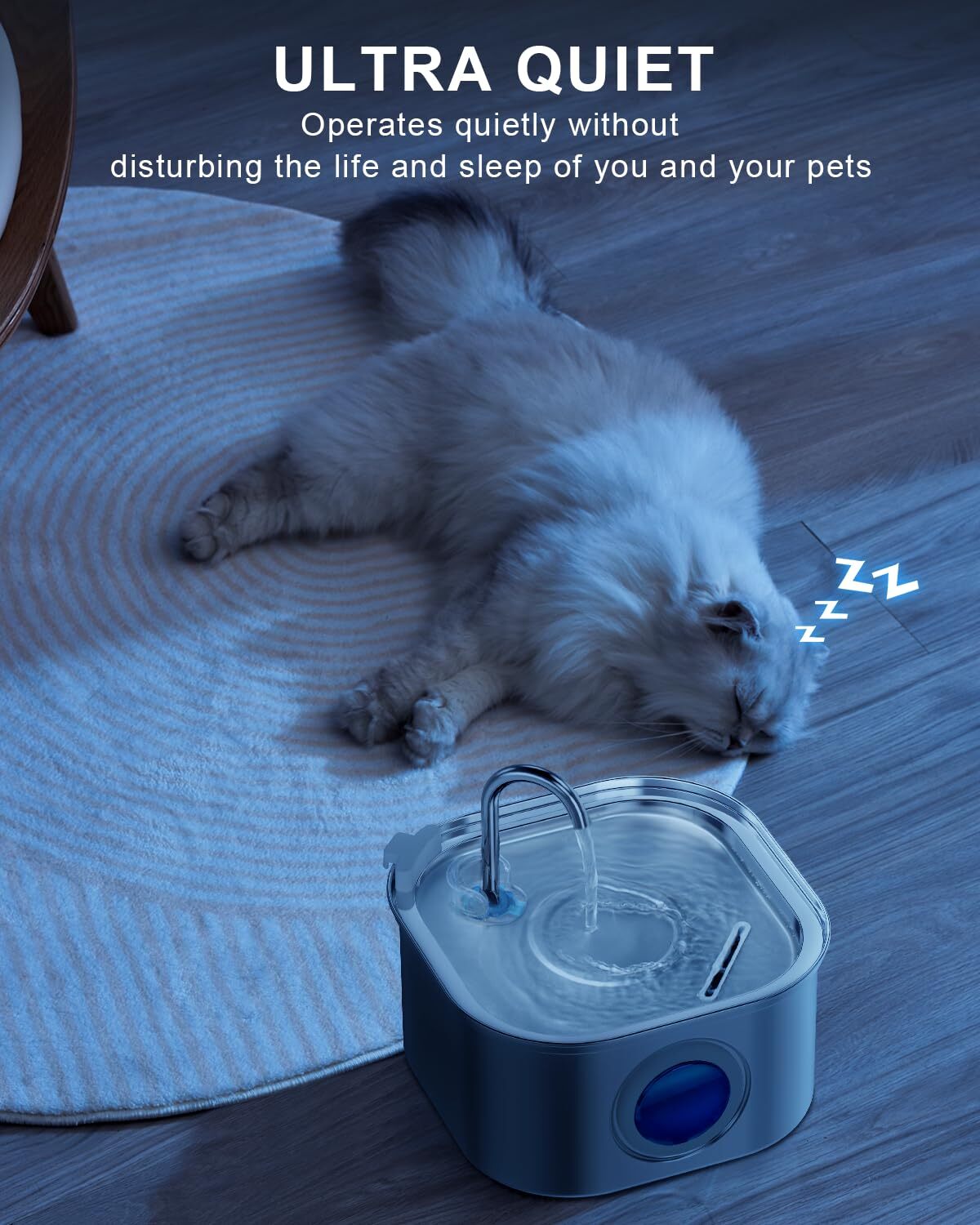 YES4PETS 3.2L Automatic Electric Pet Water Fountain Dog Cat Stainless Steel Feeder Bowl Dispenser - Image 5