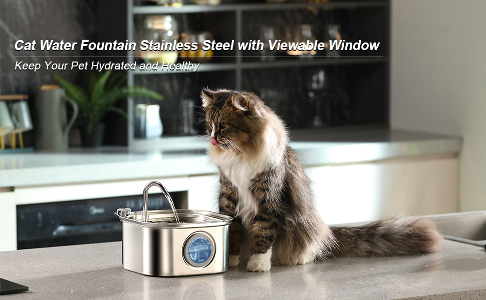 YES4PETS 3.2L Automatic Electric Pet Water Fountain Dog Cat Stainless Steel Feeder Bowl Dispenser - Image 7