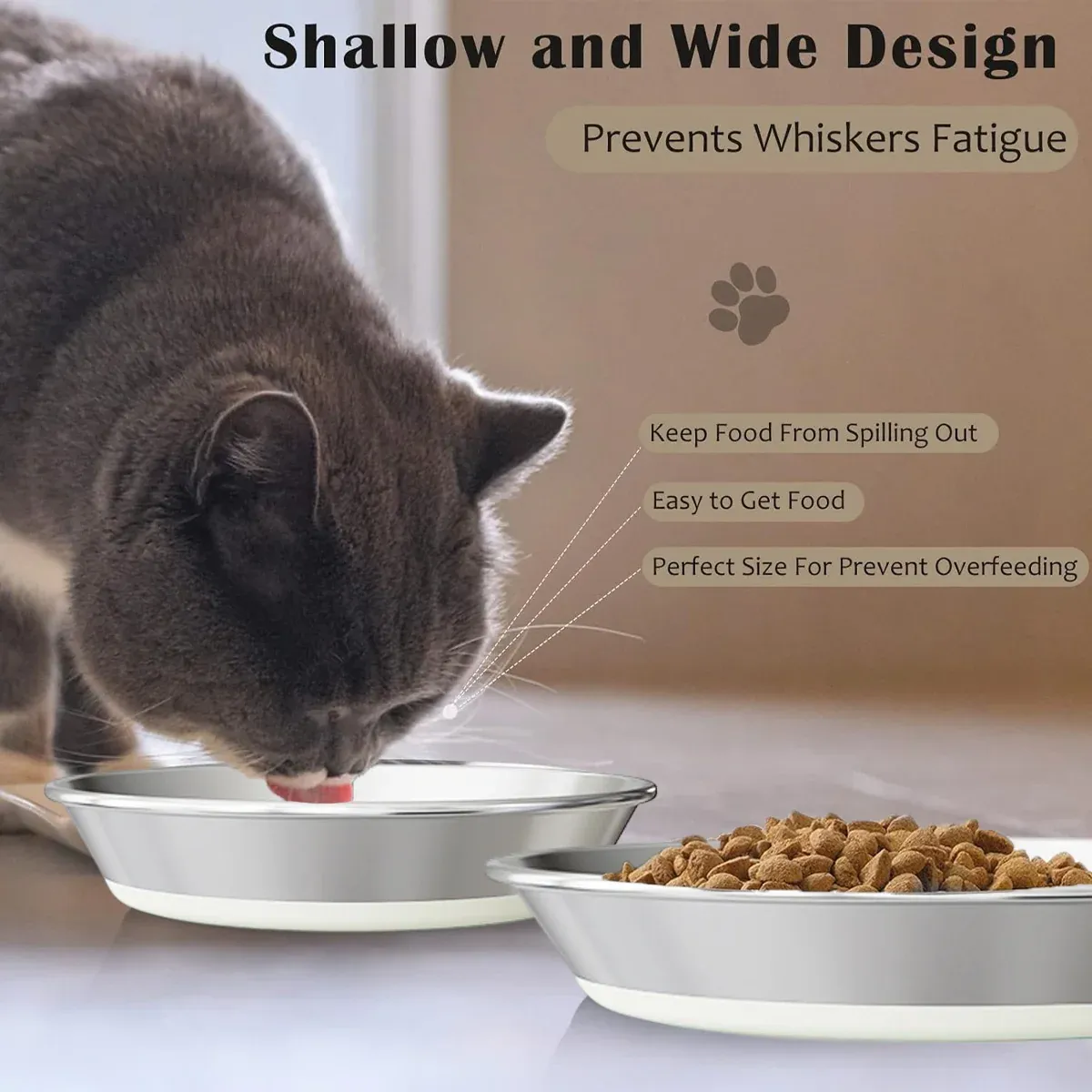 AntiSlip Cat Bowl Pet Food Basin Cat and Dog Feeding Bowl Universal Pet Dish - S - Image 10